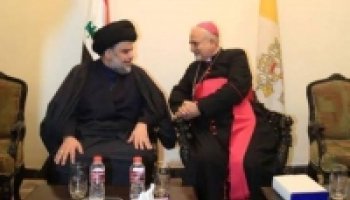 السيد الصدر يزور كنيسة سيدة النجاة لتقديم التهاني للمسيحيين لمناسبة اعياد الميلاد
