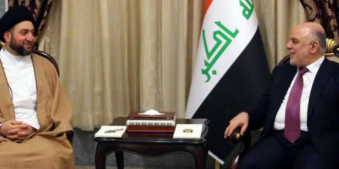 السيد الحكيم يبحث مع العبادي الإصلاحات الجدية ومكافحة الفساد