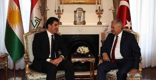 يلدريم يجتمع مع البارزاني لبحث ملفات مشتركة بين الجانبين في أربيل