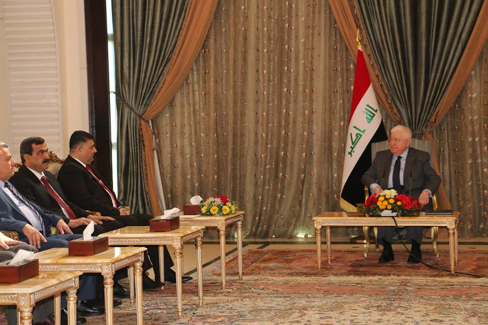 معصوم يلتقي وفد اتحاد الحقوقيين العراقيين