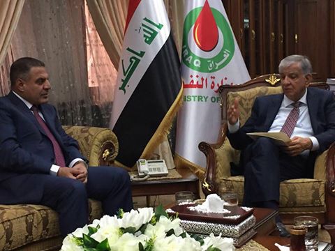 وزير النفط ومحافظ صلاح الدين يتباحثان حول تأهيل وإعادة تشغيل مصفى بيجي وتطوير الحقول النفطية