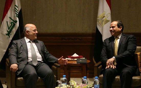 العبادي والسيسي يبحثان تسهيل تأشيرات السفر للبلدين