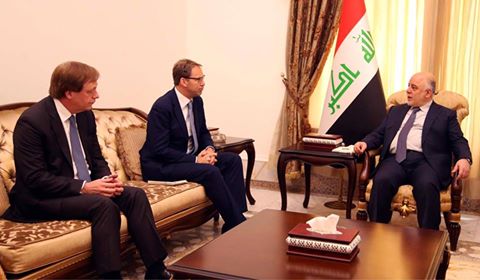 العبادي يستقبل وزير الدولة البريطاني لشؤون الشرق الاوسط وافريقيا