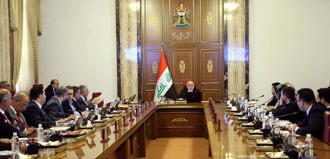 مجلس الوزراء يعقدجلسته الاعتيادية برئاسة الدكتور حيدر العبادي