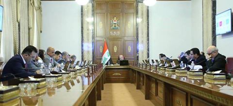 مجلس الوزراء يعقد جلسته الاعتيادية برئاسة الدكتور حيدر العبادي