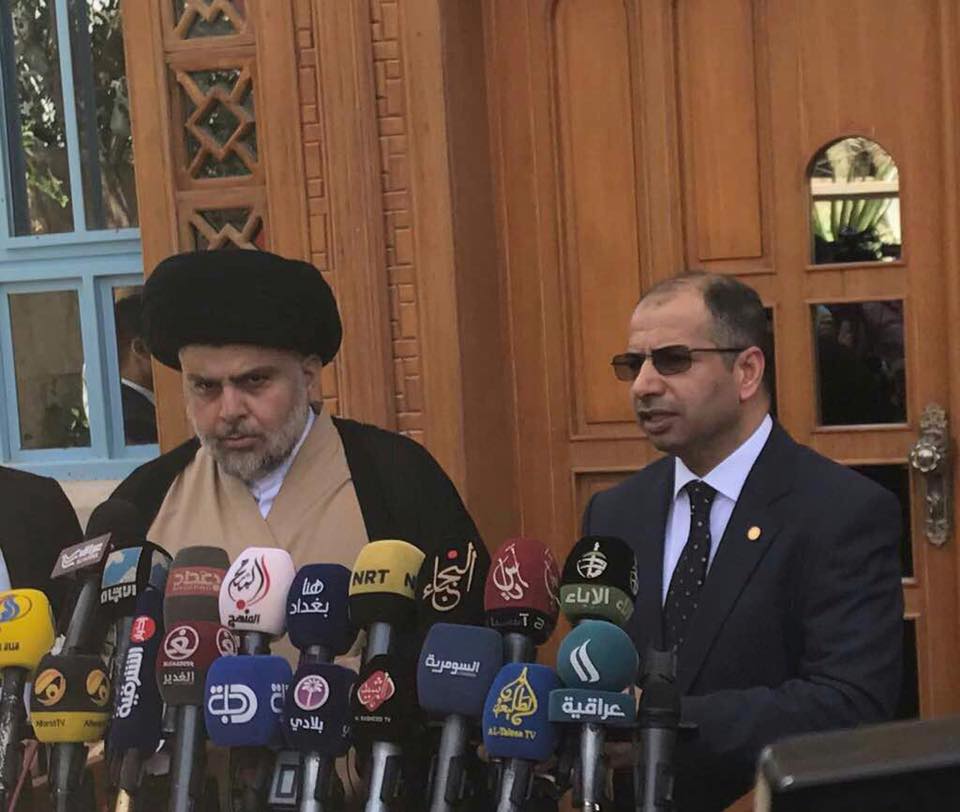 الجبوري يبحث مع السيد الصدر تطورات المشهد السياسي