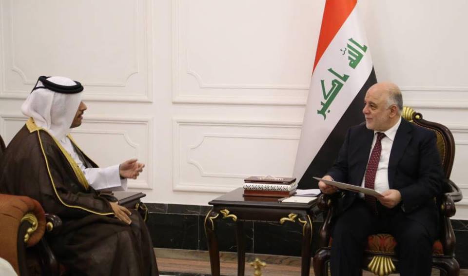 العبادي يستقبل وزير خارجية دولة قطر
