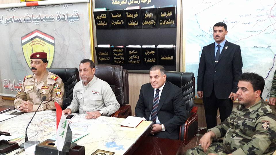 حكومة صلاح الدين والزاملي يبحثون في سامراء الملف الأمني لمناطق جنوب المحافظة