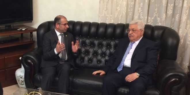 الرئيس الفلسطيني للجبوري: العراق دولة فاعلة ومهمة في جميع القضايا العربية
