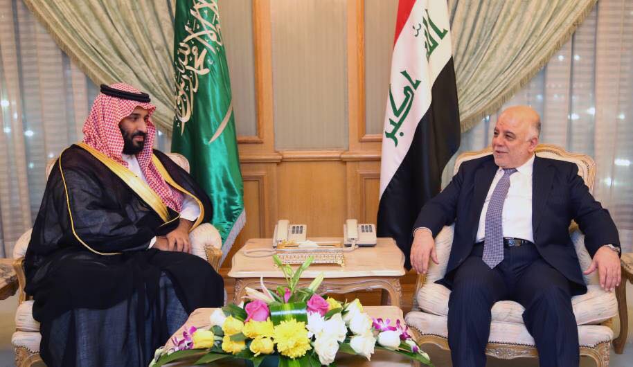 العبادي يستقبل ولي ولي العهد وزير الدفاع السعودي