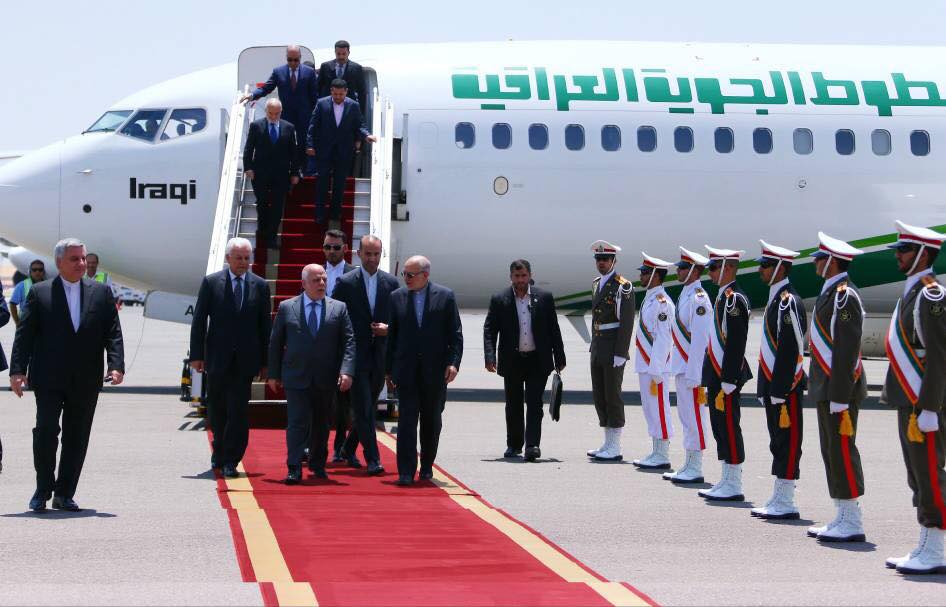 رئيس الوزراء حيدر العبادي يصل طهران