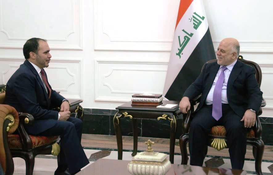 العبادي يستقبل رئيس الاتحاد الاردني لكرة القدم