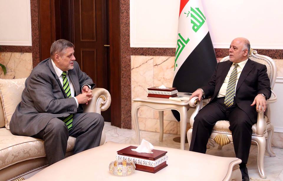 رئيس مجلس الوزراء يستقبل رئيس بعثة الامم المتحدة في العراق