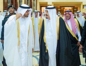 الملك سلمان يستقبل الشيخ محمد بن زايد