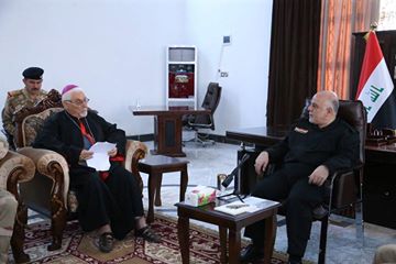 رئيس مجلس الوزراء الدكتور حيدر العبادي يستقبل وفدا من الاخوة المسيحيين في الموصل