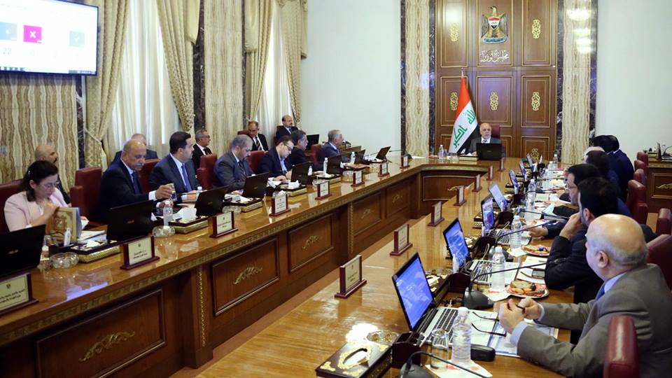 مجلس الوزراء يعقد جلسته الاعتيادية برئاسة حيدر العبادي