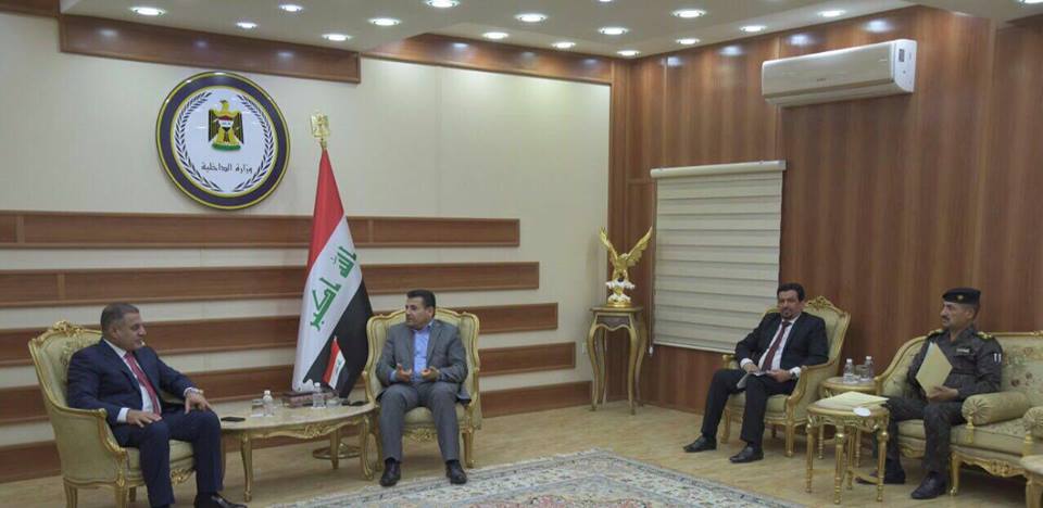 وزير الداخلية يستقبل محافظ صلاح الدين ويشيد بدعمه للقوات الامنية