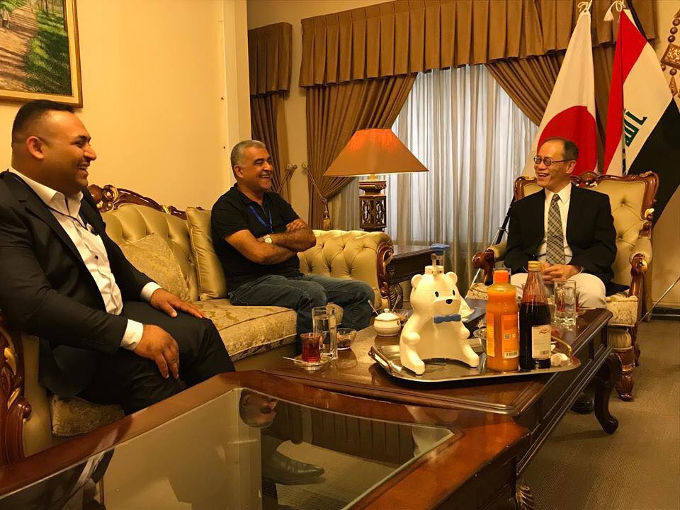 السفير الياباني يستقبل مدير مرطبات الفقمة مصطفى الجبوري