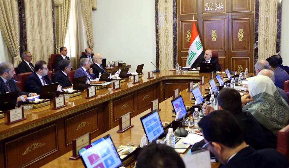 مجلس الوزراء يعقد جلسته الاعتيادية برئاسة رئيس مجلس الوزراء الدكتور حيدر العبادي