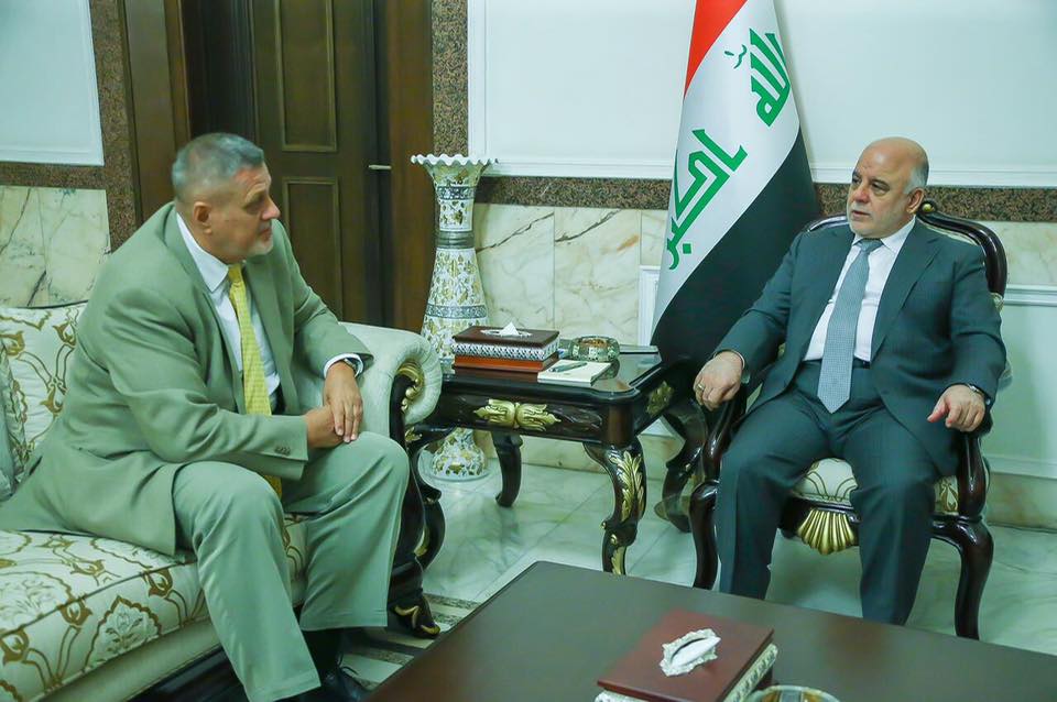 رئيس مجلس الوزراء الدكتور حيدر العبادي يستقبل رئيس بعثة الامم المتحدة في العراق