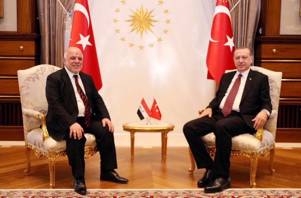 رئيس مجلس الوزراء الدكتور حيدر العبادي والرئيس التركي رجب طيب اردوغان يعقدان اجتماعا ثنائيا ويترأسان جلسة المباحثات الرسمية