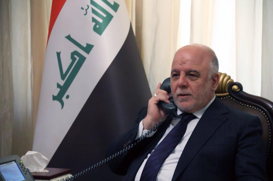 العبادي يتلقى مكالمة هاتفية من وزير الخارجية البريطاني
