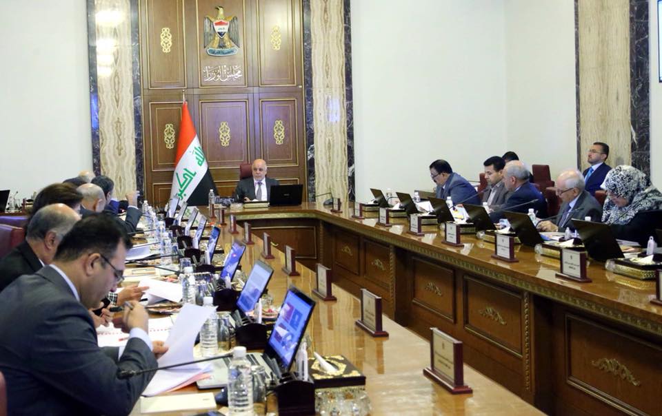 مجلس الوزراء يعقد جلسته الاعتيادية برئاسة رئيس مجلس الوزراء الدكتور حيدر العبادي