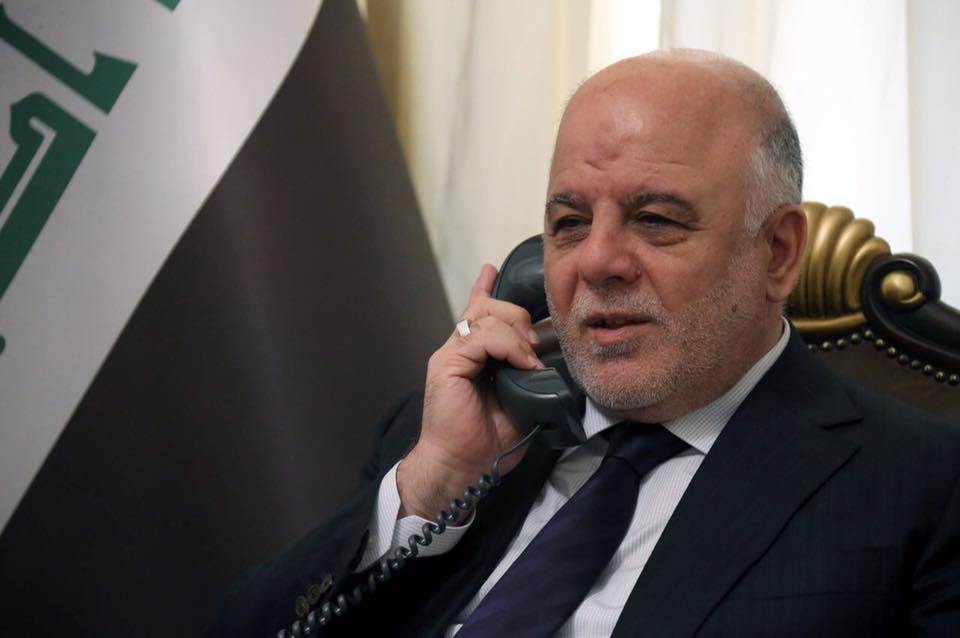 العبادي يتلقى اتصالا هاتفيا من ملك المملكة العربية السعودية الملك سلمان بن عبد العزيز