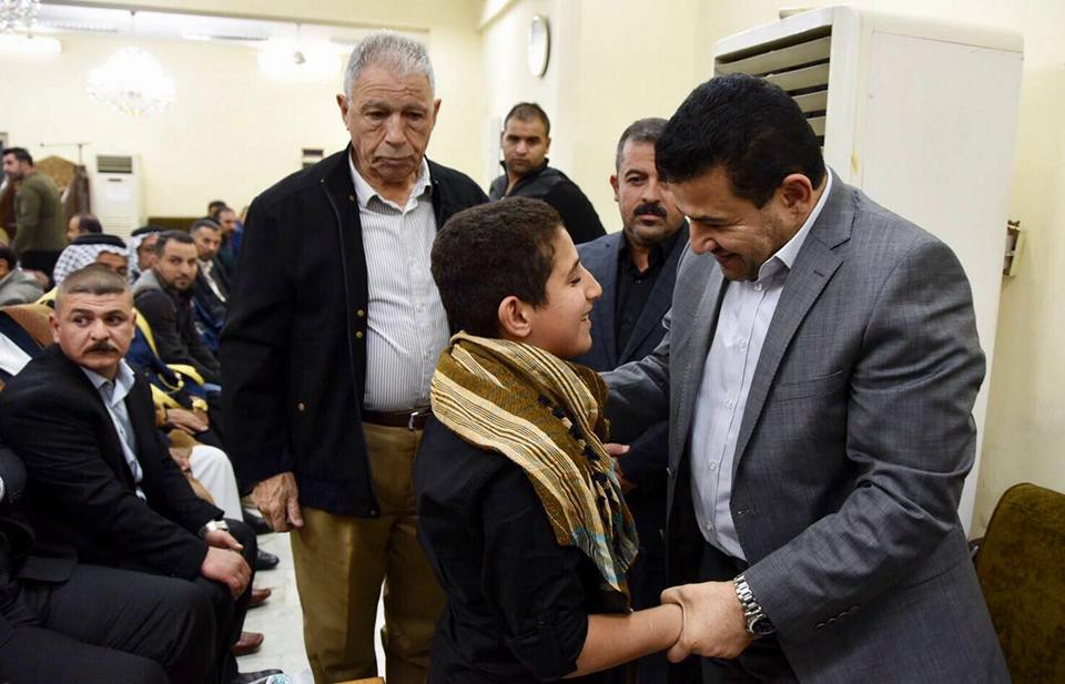 وزير الداخلية يحضر مجلس عزاء الشهيدة رنا العجيلي.