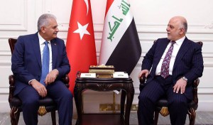 يلدرم يهاتف العبادي ويؤكد على مواصلة الحوار فيما يتعلق بـمكافحة الارهاب