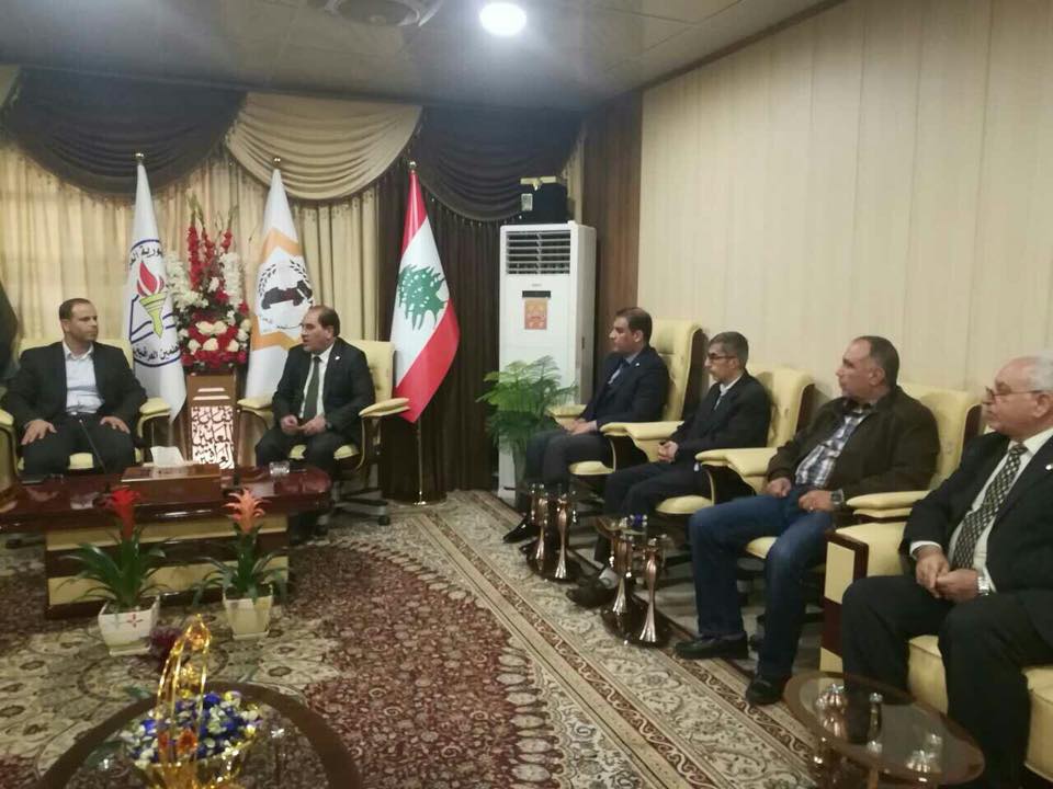نقيب المعلمين عباس السوداني يستقبل الامين العام لاتحاد المعلمين العرب
