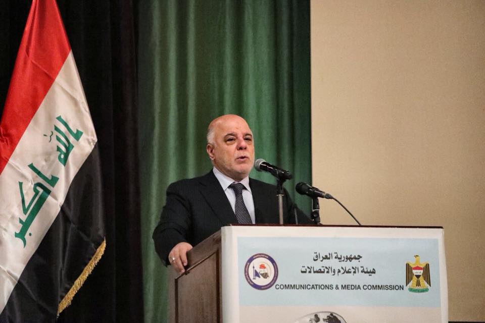 رئيس مجلس الوزراء الدكتور حيدر العبادي : هناك من كان لا يريد لنا ان ننتصر وان يرى ابناء العراق هذا اليوم