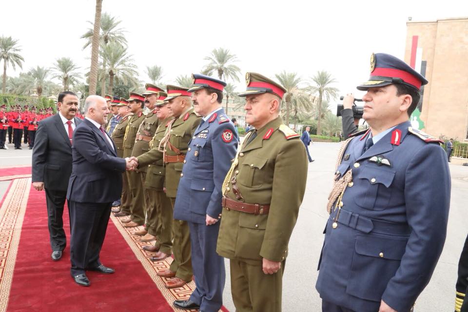 رئيس مجلس الوزراء القائد العام للقوات المسلحة الدكتور حيدر العبادي : الجيش اثبت انه كان يقاتل تحت راية واحدة