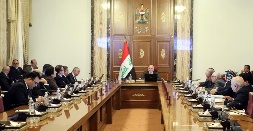 مجلس الوزراء يعقد جلسته الاعتيادية برئاسة رئيس مجلس الوزراء الدكتور حيدر العبادي