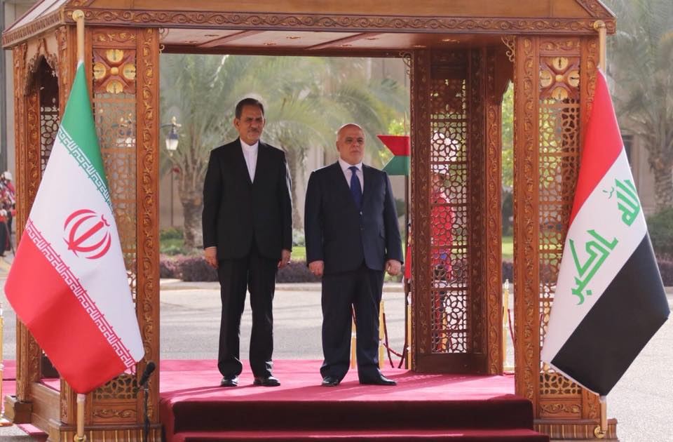 العبادي يستقبل النائب الاول للرئيس الايراني السيد اسحق جيهانغيري