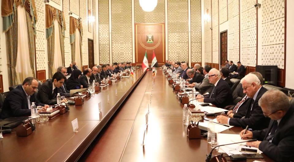 الوفدان العراقي والايراني يعقدان مباحثات رسمية برئاسة العبادي والنائب الاول للرئيس الايراني السيد اسحق جهانغيري