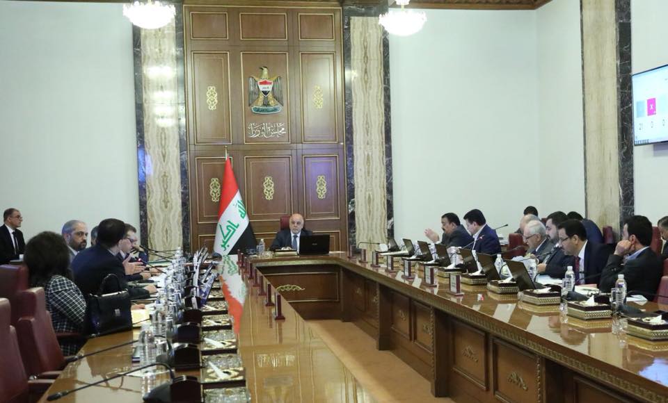 مجلس الوزراء يعقد جلسته الاعتيادية برئاسة رئيس مجلس الوزراء الدكتور حيدر العبادي