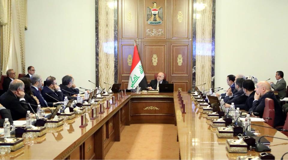 مجلس الوزراء يعقد جلسته الاعتيادية برئاسة رئيس مجلس الوزراء الدكتور حيدر العبادي
