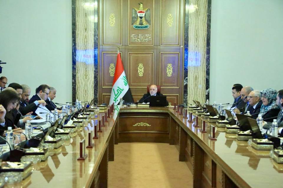 مجلس الوزراء يعقد جلسته الاعتيادية برئاسة رئيس مجلس الوزراء الدكتور حيدر العبادي