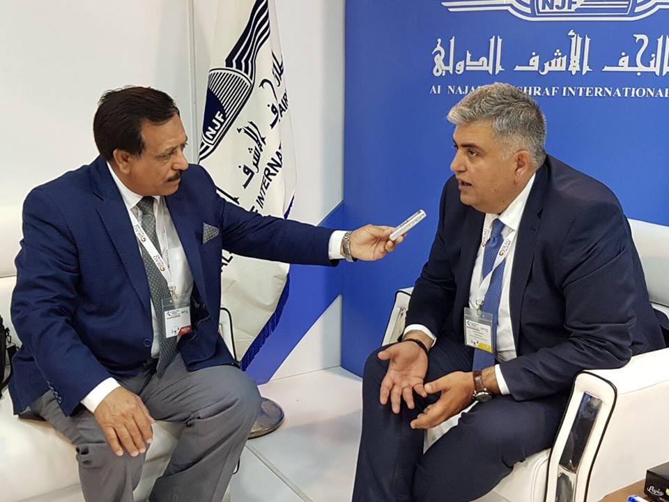 مدير مطار النجف الاشرف الدولي : المطار رقم (1) من حيث اعداد الرحلات والمسافرين والزائرين ..وانشاء صالة المسافرين بطاقة استيعابية تصل الى 8 مليون مسافر سنويا