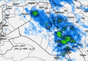 امطار رعدية غزيرة في هذه المناطق من العراق
