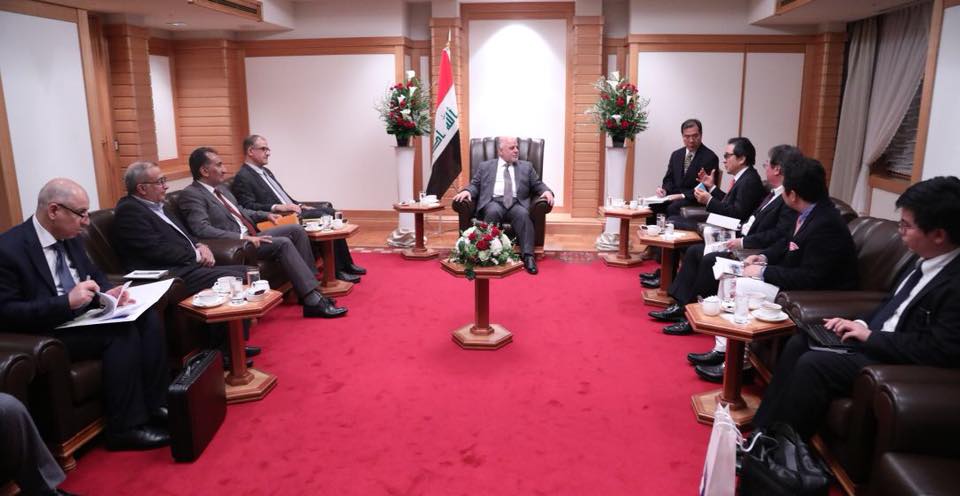 العبادي يستقبل وفد منظمة التجارة الخارجية اليابانية (جيترو)