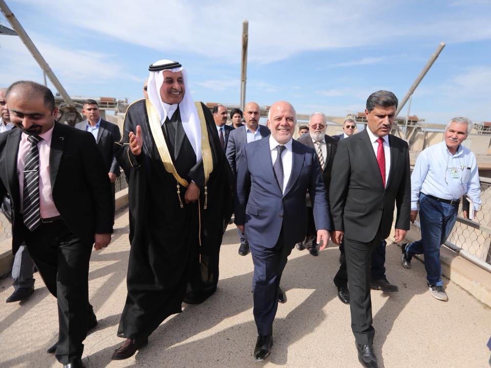 رئيس مجلس الوزراء الدكتور حيدر العبادي يصل محافظة نينوى ويزور سد الموصل