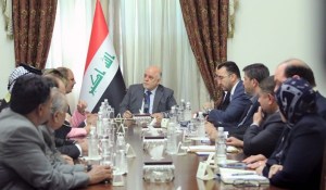 العبادي يؤكد لرؤساء الاتحادات والنقابات حرصه على الاستجابة لطلبات المواطنين