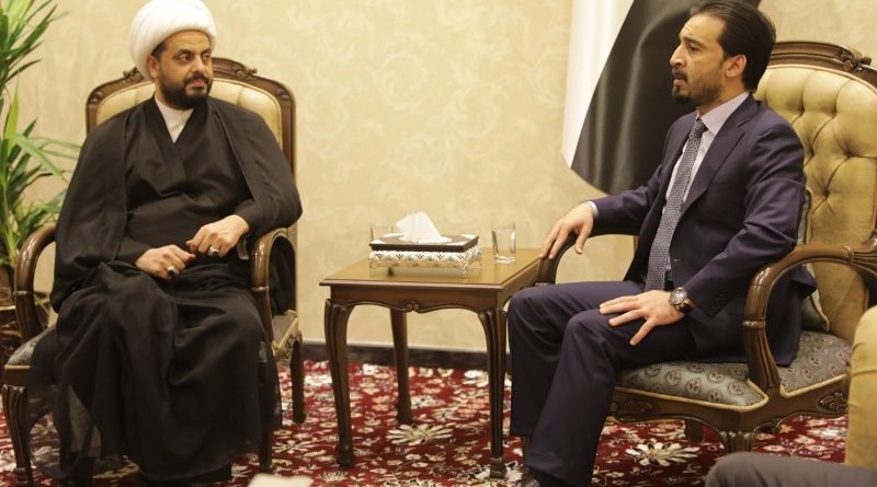 الحلبوسي يبحث مع الشيخ الخزعلي سبل تعزيز دور المؤسسة التشريعية وجهود تشكيل الحكومة المقبلة