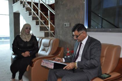 وزير الاتصالات يستقبل شكاوى موظفي الاتصالات وتشكيلاتها والمواطنين في استعلامات الوزارة.