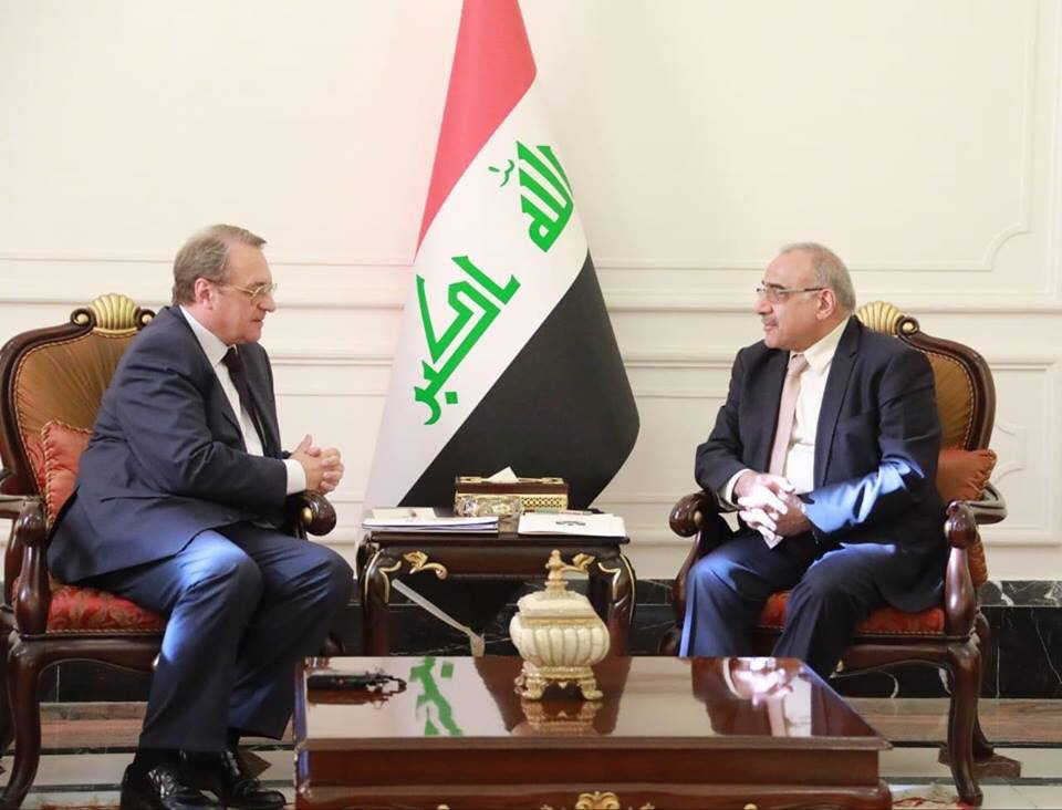 عبد المهدي يستقبل المبعوث الخاص للرئيس الروسي الى الشرق الأوسط ودول أفريقيا