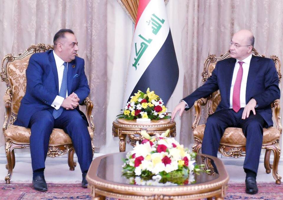 رئيس الجمهورية يستقبل رئيس واعضاء غرفة تجارة بغداد