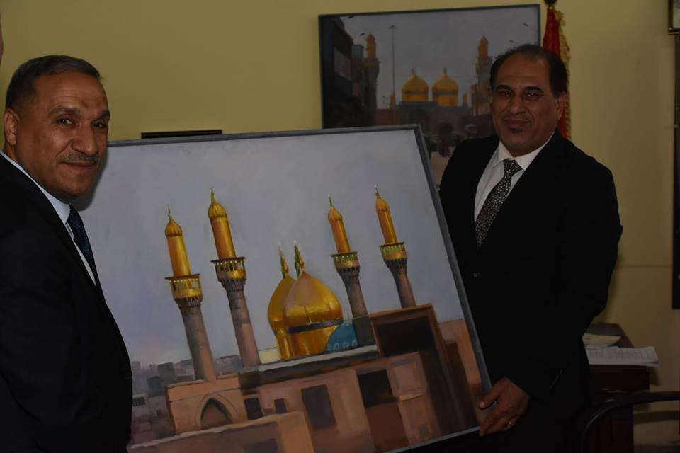 نقيب المعلمين العراقيين يزور معهد الفنون الجميلة في الكاظمية ويطلع على التطوير الحاصل فيه