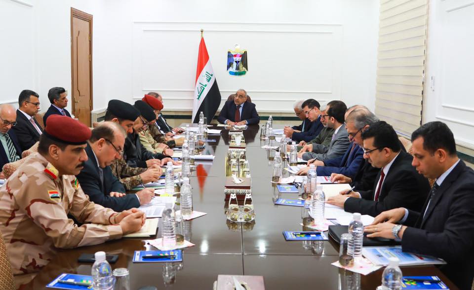 مجلس الأمن الوطني يعقد اجتماعه الاسبوعي برئاسة رئيس مجلس الوزراء عادل عبدالمهدي